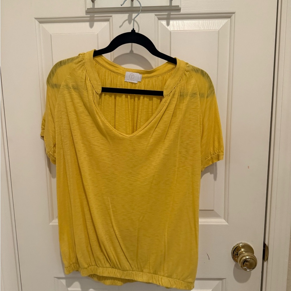 Talbots Sunny Yellow Short Sleeve Top